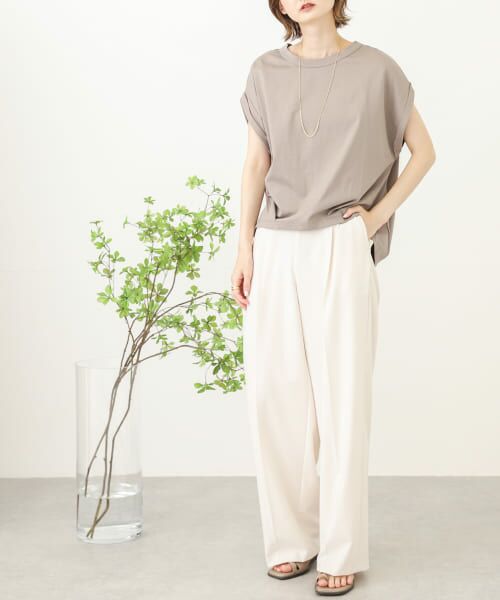 ＊＊SENSE OF PLACE by URBAN RESEARCH / センスオブプレイス バイ アーバンリサーチ その他パンツ | 『Tallサイズあり』ワイドスラックスパンツ（IVORY）