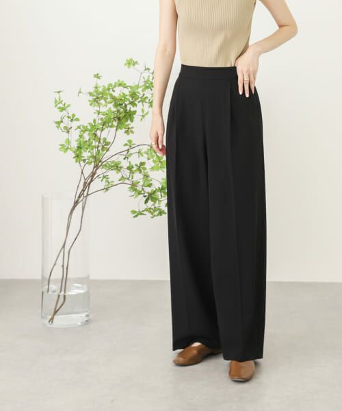 ＊＊SENSE OF PLACE by URBAN RESEARCH / センスオブプレイス バイ アーバンリサーチ その他パンツ | 『Tallサイズあり』ワイドスラックスパンツ（BLACK）