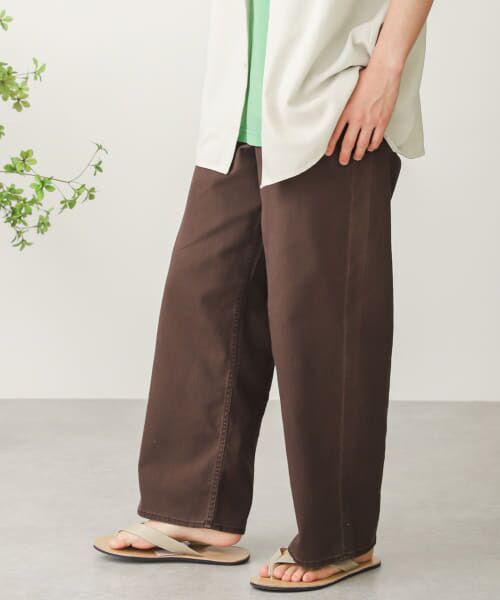 ＊＊SENSE OF PLACE by URBAN RESEARCH / センスオブプレイス バイ アーバンリサーチ その他パンツ | カラーワイドパンツ（BROWN）