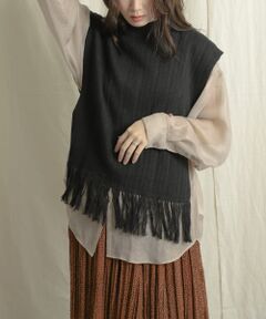 フリンジニットベスト