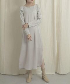 キャミソールワンピースリブトップアンサンブル