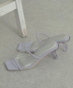 ワンバンドクリアヒールサンダル