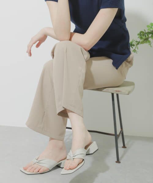 ＊＊SENSE OF PLACE by URBAN RESEARCH / センスオブプレイス バイ アーバンリサーチ サンダル | ブロックヒールハナオサンダル（IVORY）