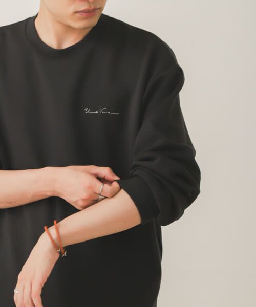 ＊＊SENSE OF PLACE by URBAN RESEARCH / センスオブプレイス バイ アーバンリサーチ Tシャツ | シシュウポンチロングTシャツ（BLACK）