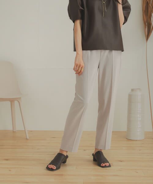 ＊＊SENSE OF PLACE by URBAN RESEARCH / センスオブプレイス バイ アーバンリサーチ その他パンツ | ジョーゼットテーパードパンツ（GREIGE）
