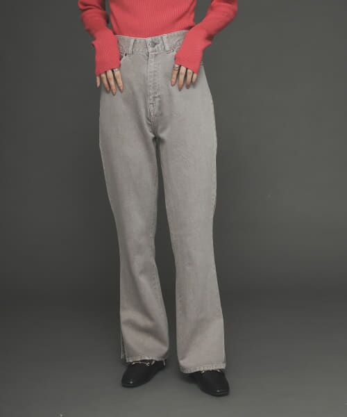 ＊＊SENSE OF PLACE by URBAN RESEARCH / センスオブプレイス バイ アーバンリサーチ その他パンツ | フェードカラースリットフレアカラーパンツ（GRAY）