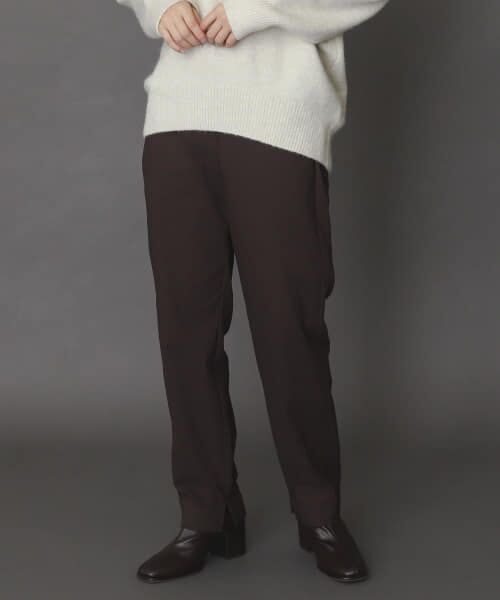 ＊＊SENSE OF PLACE by URBAN RESEARCH / センスオブプレイス バイ アーバンリサーチ その他パンツ | 『TALLサイズあり』ストレッチスリムテーパードパンツ（BROWN）