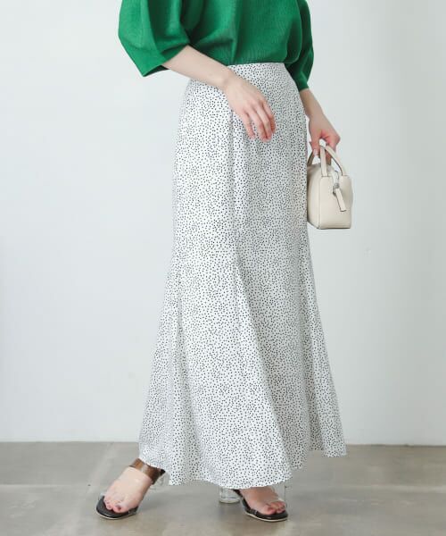 ＊＊SENSE OF PLACE by URBAN RESEARCH / センスオブプレイス バイ アーバンリサーチ スカート | マーメイドナロースカート（WHT×BLK）