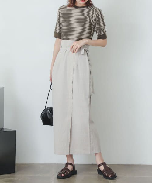 セール】 『XS・TALL展開あり』リネンライクハイウエストラップ