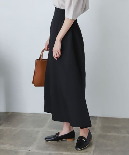 URBAN RESEARCH ラミーフレアマキシスカート　ブラウン ロングリネン URBAN RESEARCH（アーバンリサーチ）の「ラミーフレアマキシ