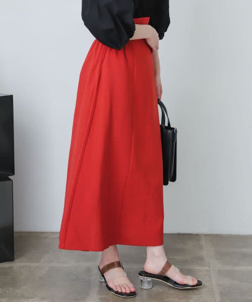 新品未使用 アピースオブライブラリー ドット リネン フレアスカート 麻 新品未使用 アピースオブライブラリー ドット リネン フレア