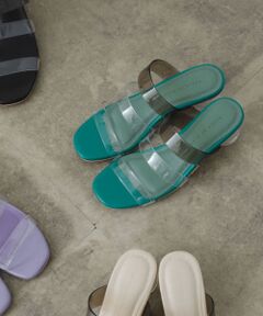 PVCクリアヒールサンダル