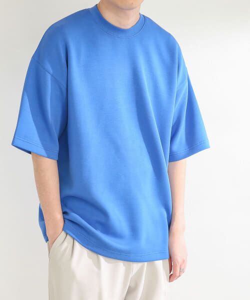 ＊＊SENSE OF PLACE by URBAN RESEARCH / センスオブプレイス バイ アーバンリサーチ Tシャツ | ダンボールポンチTシャツ(5分袖)（BLUE）