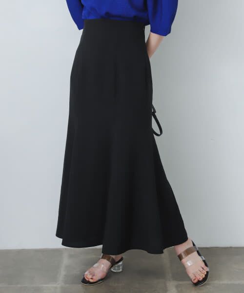 ＊＊SENSE OF PLACE by URBAN RESEARCH / センスオブプレイス バイ アーバンリサーチ スカート | リネンライクマーメイドスカート（BLACK）