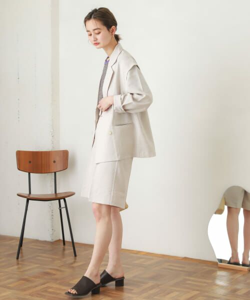 アニュアンス☆リネンバミューダショートパンツ☆Sサイズ アニュアンス anuans リネンバミューダパンツ （BEIGE