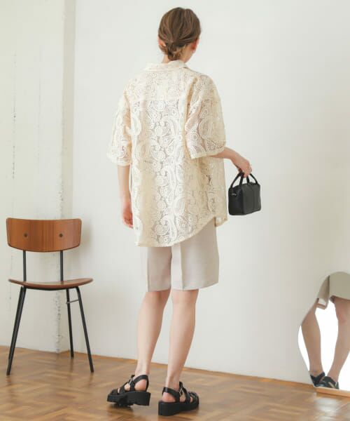 セール】 リネンライクバミューダパンツ （ショート・ハーフ