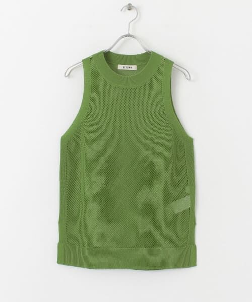 ＊＊SENSE OF PLACE by URBAN RESEARCH / センスオブプレイス バイ アーバンリサーチ ニット・セーター | カラフルメッシュアメスリトップ（GREEN）