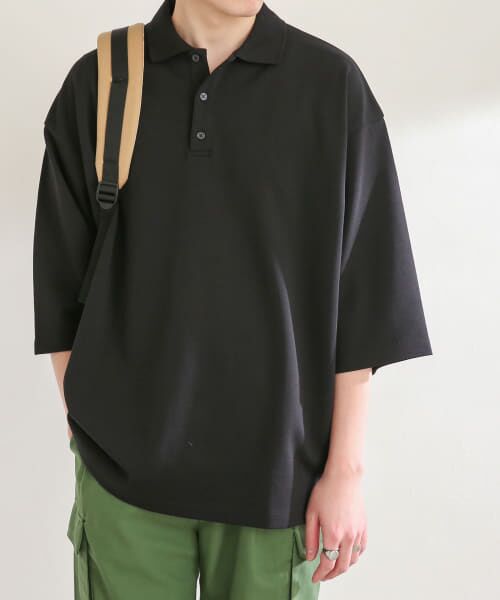 24SS ebure カノコ ポロシャツ 黒　38 24SS ebure カノコ ポロシャツ 黒 38