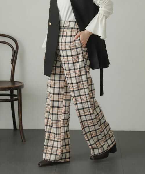 ＊＊SENSE OF PLACE by URBAN RESEARCH / センスオブプレイス バイ アーバンリサーチ その他パンツ | センタープレススラックスパンツ（BEG×NVY）