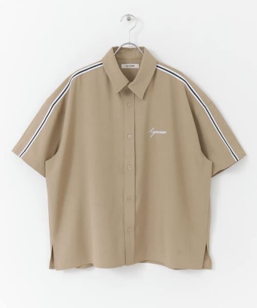 ＊＊SENSE OF PLACE by URBAN RESEARCH / センスオブプレイス バイ アーバンリサーチ シャツ・ブラウス | ロゴシシュウラインシャツ（L.BROWN）