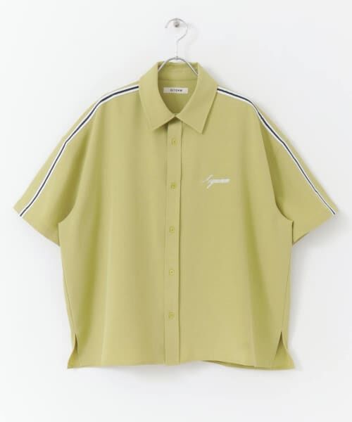 ＊＊SENSE OF PLACE by URBAN RESEARCH / センスオブプレイス バイ アーバンリサーチ シャツ・ブラウス | ロゴシシュウラインシャツ（OLIVE）