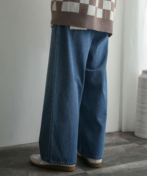 美品 Kurashi&Trips Publishing ワイドデニムパンツ 濃紺 セール】 カットオフデニム （デニムパンツ）｜SHIPS for women