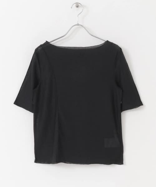 ＊＊SENSE OF PLACE by URBAN RESEARCH / センスオブプレイス バイ アーバンリサーチ Tシャツ | シアーカラフルメロートップ（BLACK）