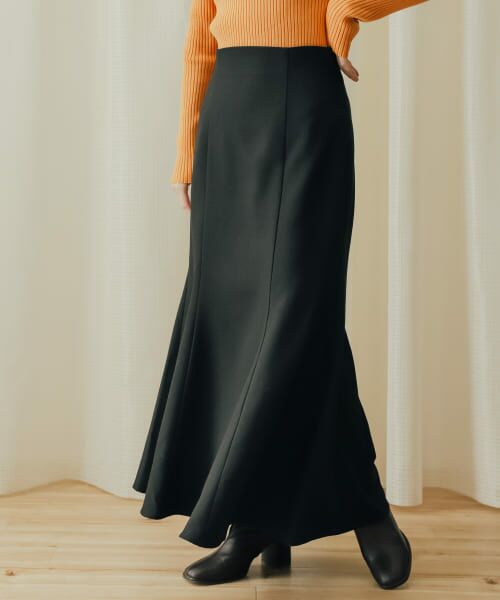 ＊＊SENSE OF PLACE by URBAN RESEARCH / センスオブプレイス バイ アーバンリサーチ スカート | ウールライクマーメイドスカート（BLACK）