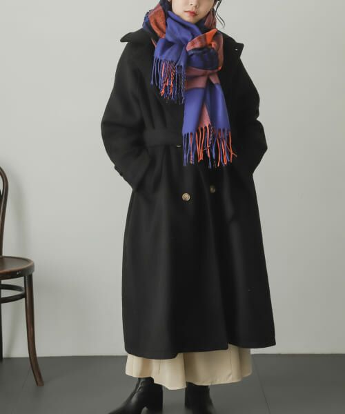 URBANRESEARCH  アーバンリサーチ   ウールステンカラーコート　黒 楽天市場】【SALE／60%OFF】ウールメルトンステンカラーコート