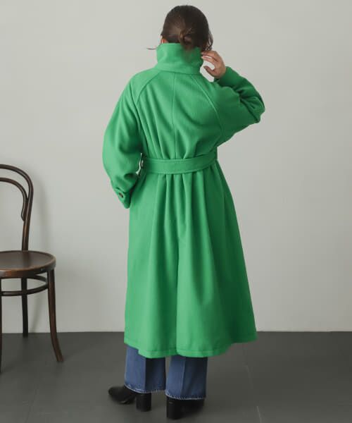 【美品】GREEN LABEL RELAXING ロング ステンカラーコート green label relaxing（グリーンレーベルリラクシング）の