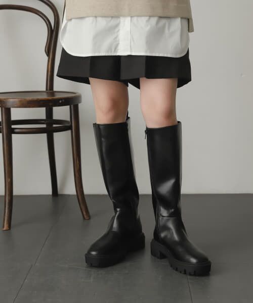 セール】 トラックソールサイドゴアロングブーツ （ブーツ