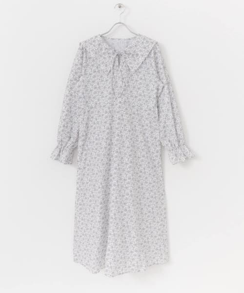 セール】 花柄セーラーカラーロングワンピース （ワンピース