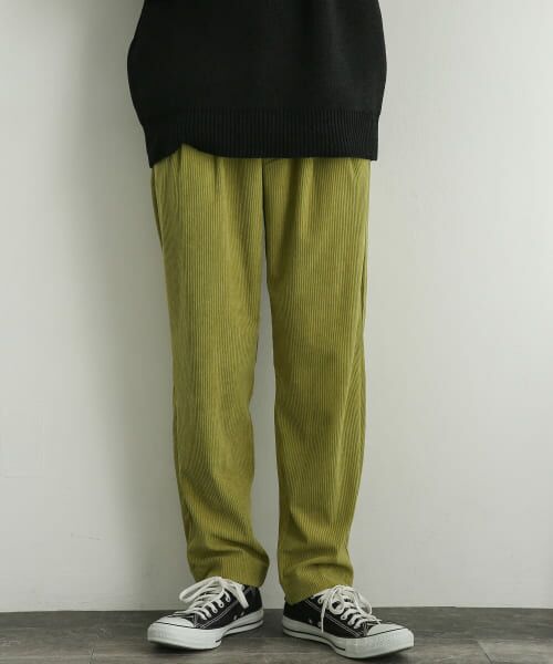 ＊＊SENSE OF PLACE by URBAN RESEARCH / センスオブプレイス バイ アーバンリサーチ その他パンツ | コーデュロイタックテーパードパンツ（PISTACHIO）