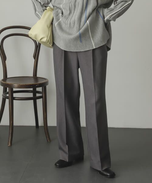 **SENSE OF PLACE by URBAN RESEARCH / センスオブプレイス バイ アーバンリサーチ その他パンツ | ウールライクワイドストレートパンツ(CHARCOAL)