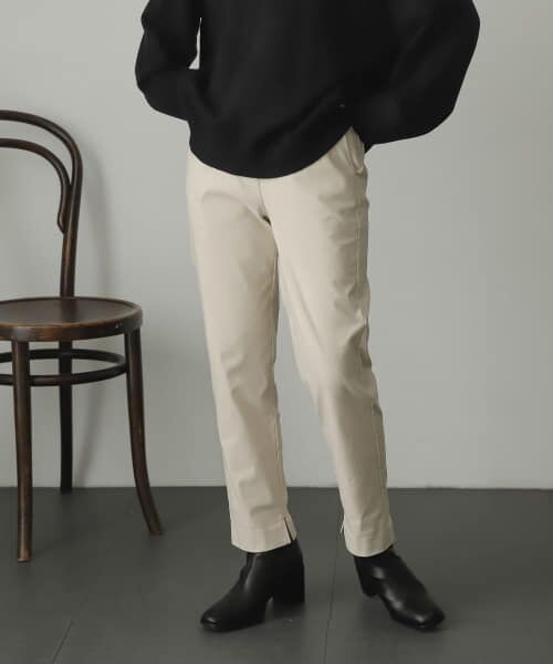 ＊＊SENSE OF PLACE by URBAN RESEARCH / センスオブプレイス バイ アーバンリサーチ その他パンツ | 『Tallサイズあり』ウラキモウストレッチスリムテーパードパンツ（IVORY）