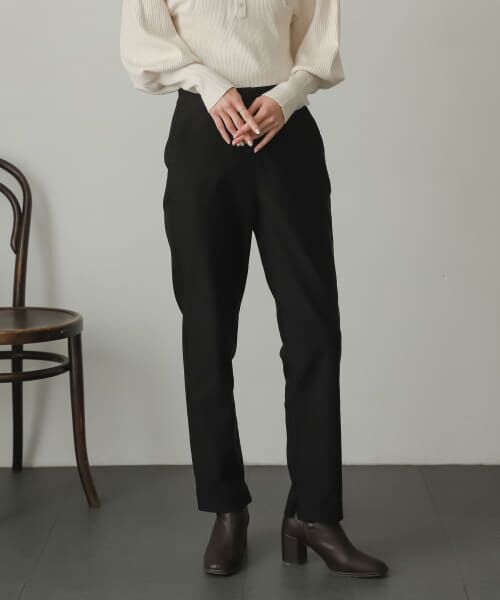 ＊＊SENSE OF PLACE by URBAN RESEARCH / センスオブプレイス バイ アーバンリサーチ その他パンツ | 『Tallサイズあり』ウラキモウストレッチスリムテーパードパンツ（BLACK）