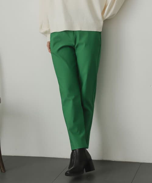＊＊SENSE OF PLACE by URBAN RESEARCH / センスオブプレイス バイ アーバンリサーチ その他パンツ | 『Tallサイズあり』ウラキモウストレッチスリムテーパードパンツ（GREEN）