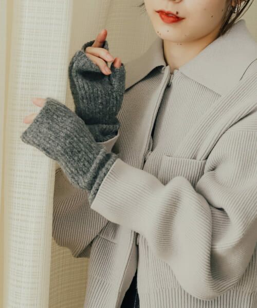 ＊＊SENSE OF PLACE by URBAN RESEARCH / センスオブプレイス バイ アーバンリサーチ 手袋 | リサイクルMIXヤーンアームウォーマー（GRAY）