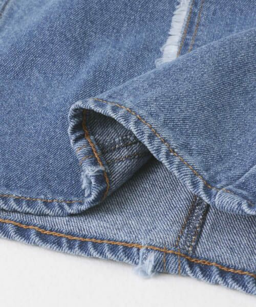 セール】 デニムフリンジパネルワイドパンツ （デニムパンツ