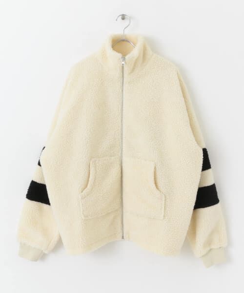 ＊＊SENSE OF PLACE by URBAN RESEARCH / センスオブプレイス バイ アーバンリサーチ ブルゾン | オーバーサイズラインボアブルゾン（IVORY）