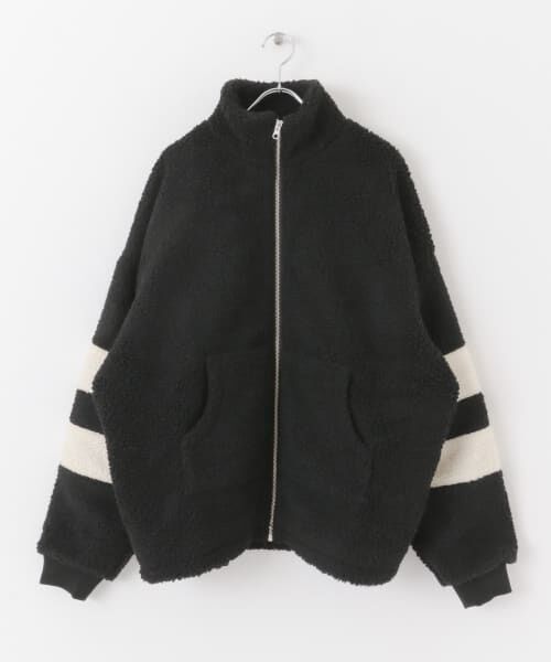 ＊＊SENSE OF PLACE by URBAN RESEARCH / センスオブプレイス バイ アーバンリサーチ ブルゾン | オーバーサイズラインボアブルゾン（BLACK）