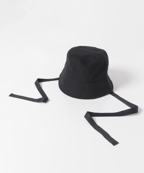 ＊＊SENSE OF PLACE by URBAN RESEARCH / センスオブプレイス バイ アーバンリサーチ ハット | 『ユニセックス』リボンツキツイルバケットハット（BLACK）