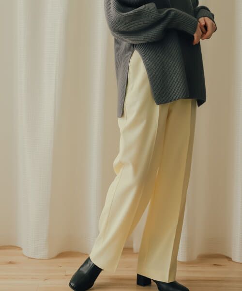 ＊＊SENSE OF PLACE by URBAN RESEARCH / センスオブプレイス バイ アーバンリサーチ その他パンツ | センタープレススラックスパンツ（YELLOW）