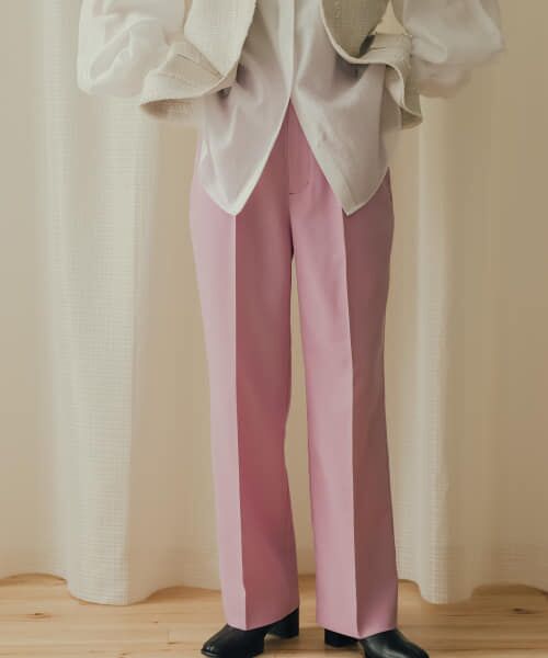 ＊＊SENSE OF PLACE by URBAN RESEARCH / センスオブプレイス バイ アーバンリサーチ その他パンツ | センタープレススラックスパンツ（PINK）