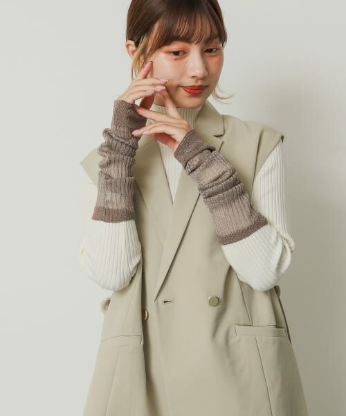 ＊＊SENSE OF PLACE by URBAN RESEARCH / センスオブプレイス バイ アーバンリサーチ 手袋 | アソートアームウォーマー（BROWN）