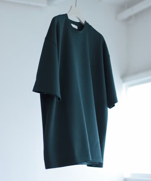 ＊＊SENSE OF PLACE by URBAN RESEARCH / センスオブプレイス バイ アーバンリサーチ Tシャツ | シシュウダンボールポンチTシャツ(5分袖)（GREEN）