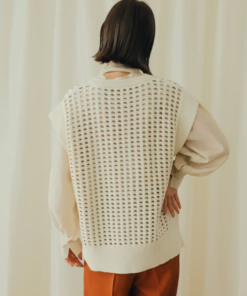 【Eaphi】front hole summer knit エフィ ニットベスト Eaphi】front hole summer knit エフィ ニットベスト - メルカリ