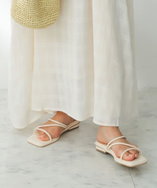 ＊＊SENSE OF PLACE by URBAN RESEARCH / センスオブプレイス バイ アーバンリサーチ サンダル | コードアシメサンダル（IVORY）