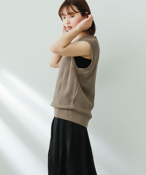 22AW 新品 yuumi ARIA ユウミアリア ニットベスト ウールカシミヤブレンド アクア ニットベスト