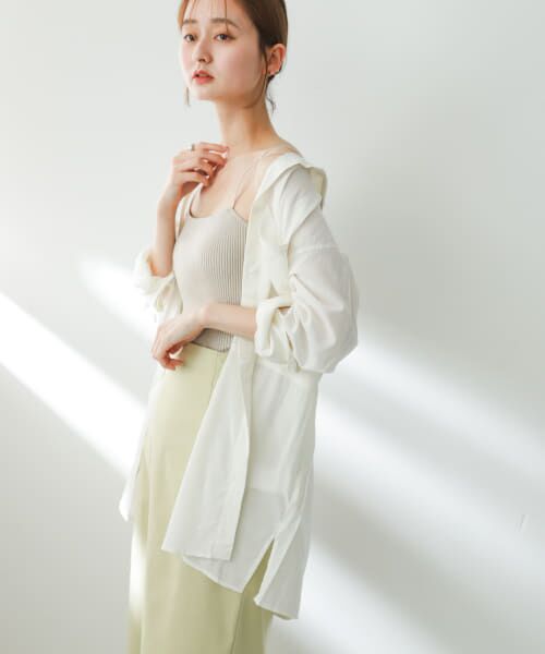 ＊＊SENSE OF PLACE by URBAN RESEARCH / センスオブプレイス バイ アーバンリサーチ シャツ・ブラウス | シアービッグポケットチュニックシャツ（OFF WHITE）